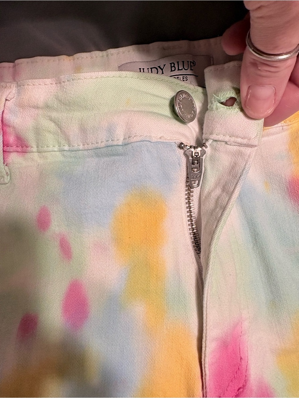 Judy Blue TieDye Denim Cutoff Shorts Size 1X 14w/16w - Picture 5 of 9